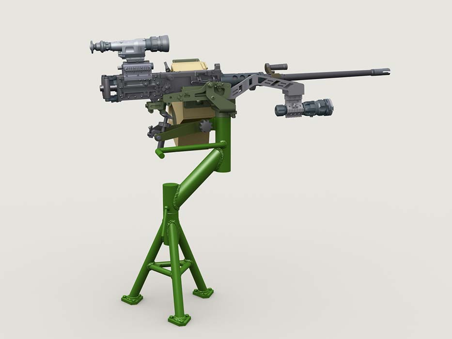 M2A1 QCB HMG on Pedestal Mount for HMMWV and Gun trucks – short version (1/35 Scale)