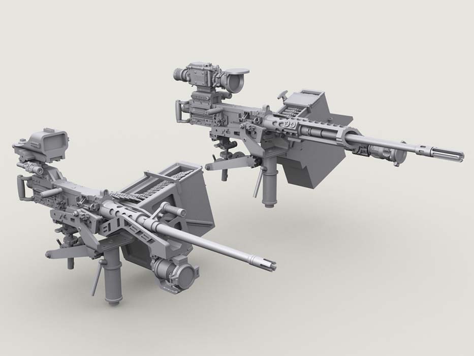 M2/M2A1 QCB HMG on Bearing Sleeve Mount set (1/35 Scale)