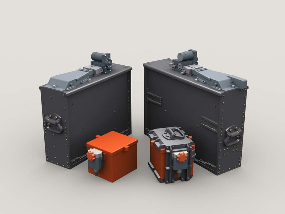M134 Minigun 3,000/ 4,000 round Ammo Box with Battery Set (1/35 Scale)