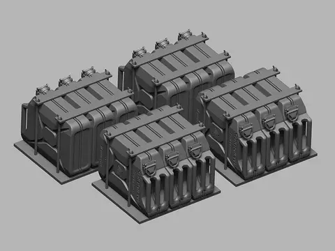 WWII German 3-Jerrycan Racks Set (4 pcs)