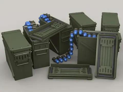 M548 40mm Ammo 48 Cartridge Can set (1/35 Scale)