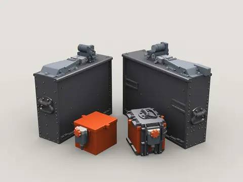 M134 Minigun 3,000/ 4,000 round Ammo Box with Battery Set (1/35 Scale)