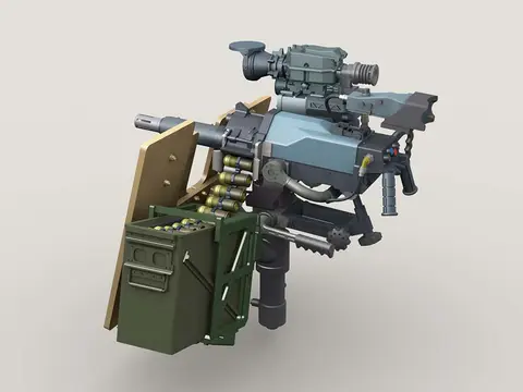 MK47 40mm AGL w AN/PWG-1 Sight, on SAG Shield Mount (window version) (1/35 Scale)