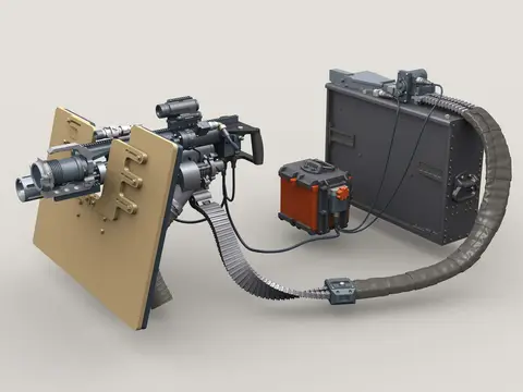 M134D Minigun on SAG Shield Mount w/ 4,000rd Ammo Box (1/35 Scale)