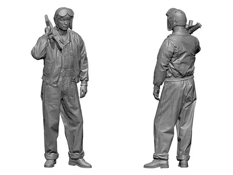 WW2 US Tank Crew with Thomson