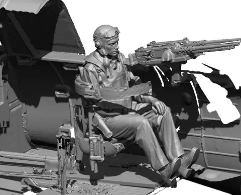 WW2 US Navy Rear Gunner I (2 Heads)