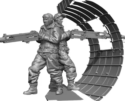 WW2 US Bomber Waist Gunner (Tow Heads)