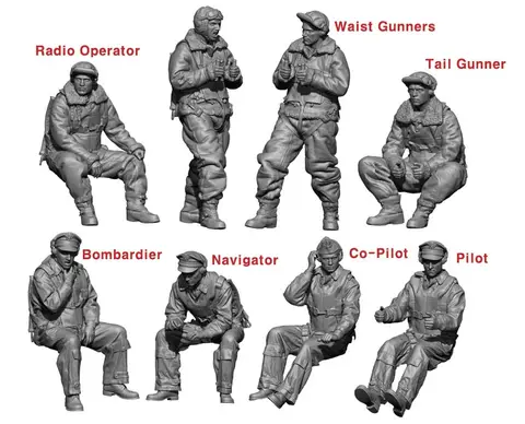 B-17 Crew set (8 figures)